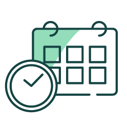 Clock and Calendar icon | Cannabis Doctors Australia | Balnce